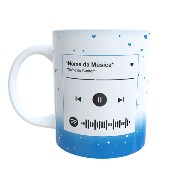 Caneca Com Foto e Música Spotify (Mod.3)
