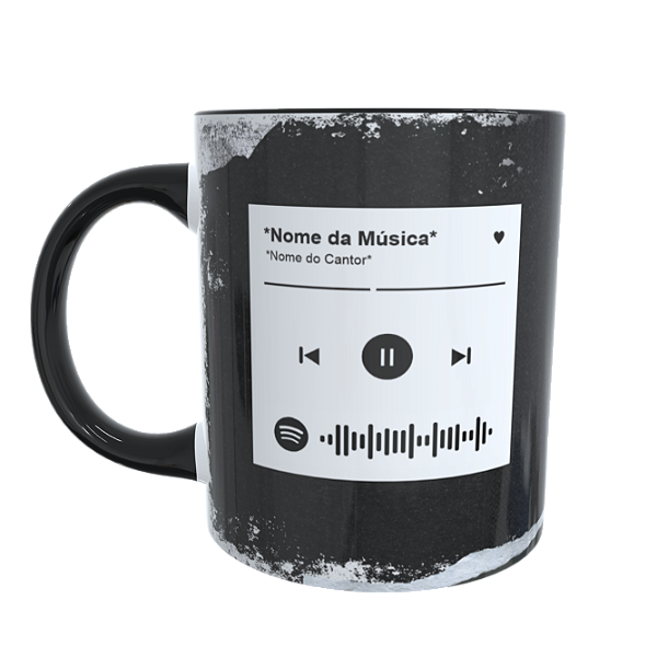 Caneca Com Foto e Música Spotify (Mod.4)