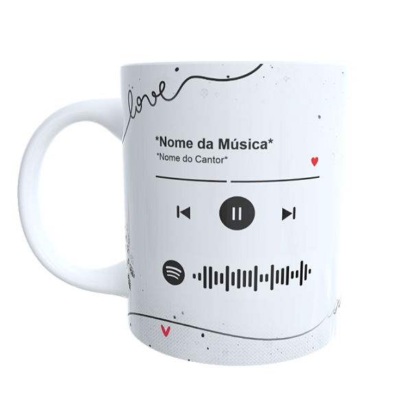 Caneca  Com Foto e Música Spotify (Mod.6)