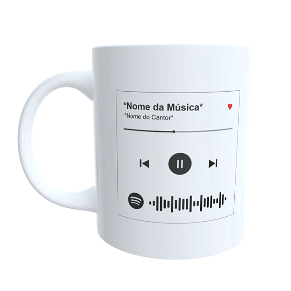 Caneca Com Foto e Música Spotify (Mod.8)