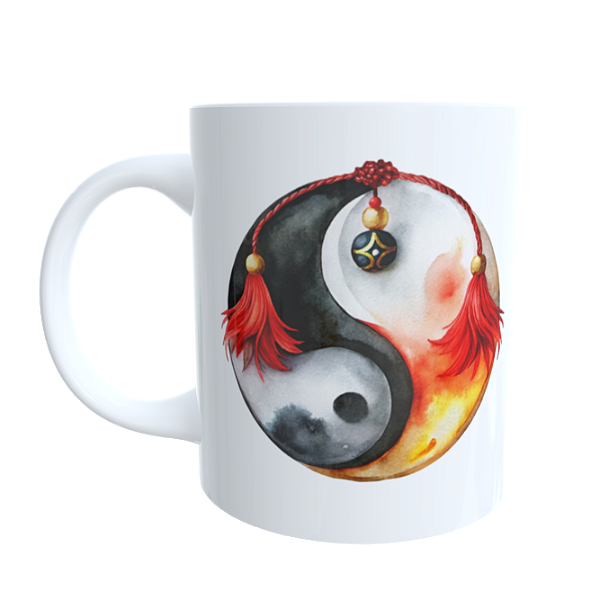 Caneca  Yin e Yang Mandala