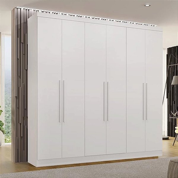 Roupeiro Guarda-Roupa Casal Coliseu  6P 4G Larg 2,20m - Sallêto