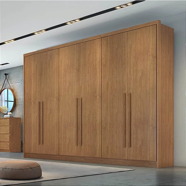Roupeiro Guarda Roupa Casal Robust Plus 6 Portas 8 Gavetas 100% MDF 2,76m - Novo Horizonte