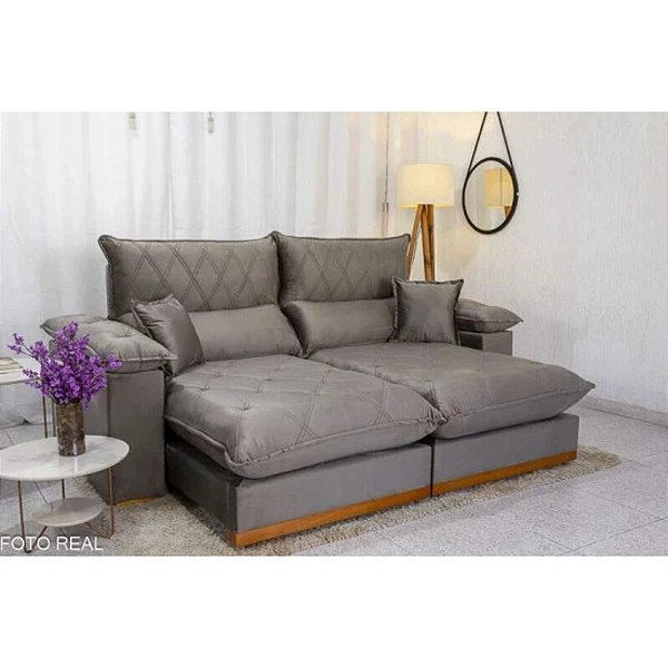 Sofá Retrátil Reclinável Magnum 2.10m - Molas Ensacadas
