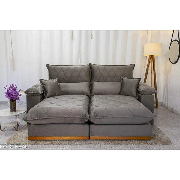 Sofá Retrátil Reclinável Magnum 2.50m  - Molas Ensacadas