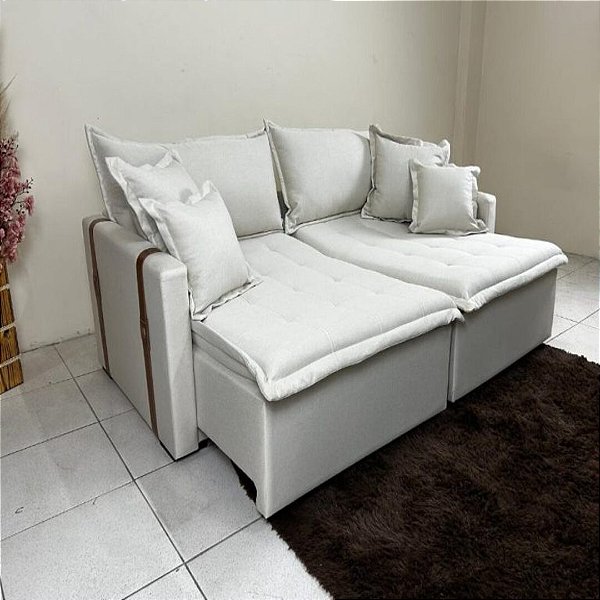 Sofá Cama Retrátil Reclinável Esparta 2.20m