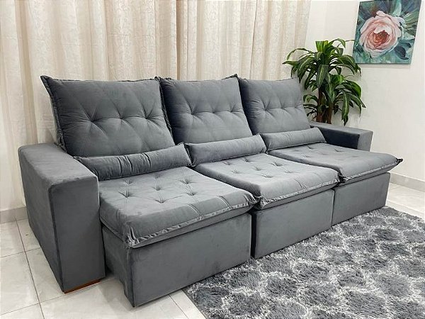 Sofá Retrátil Reclinável Las Vegas 2.70m