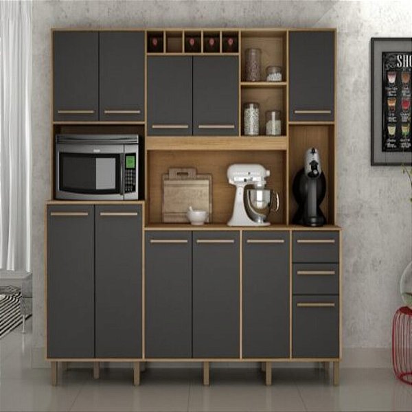 Armário Kit de Cozinha Petra 11P 2,18m - Valdemoveis