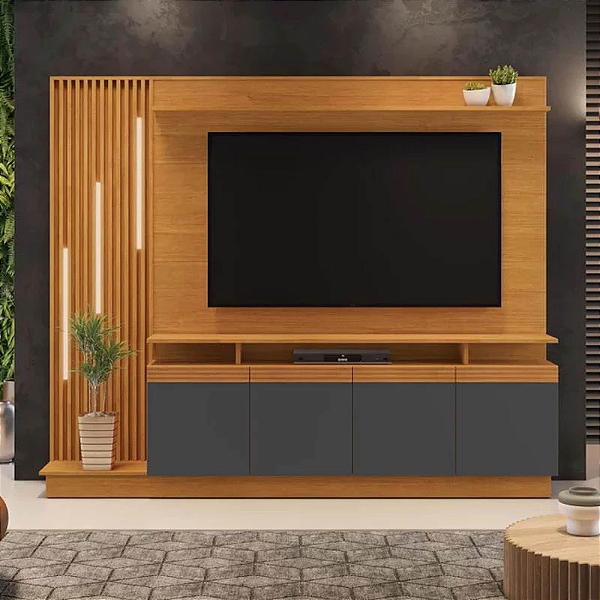 Home Absoluto 2m Ripado C/ Led TV até 65" - JCM