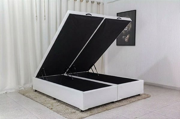 Cama Box Baú Queen Blindada Bipartida 158x198