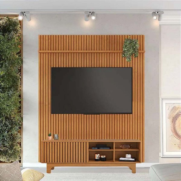 Rack Sereno Ripado + Painel Riso Ripado 65" - JCM