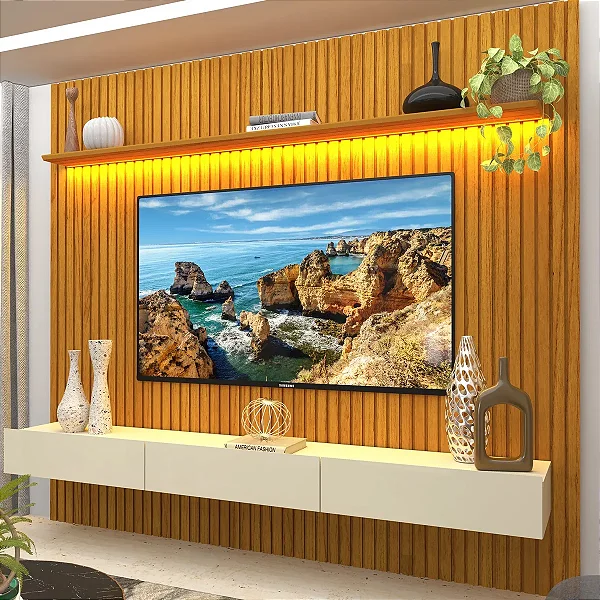 Painel Home Suspenso Nobre c/ LED 85"