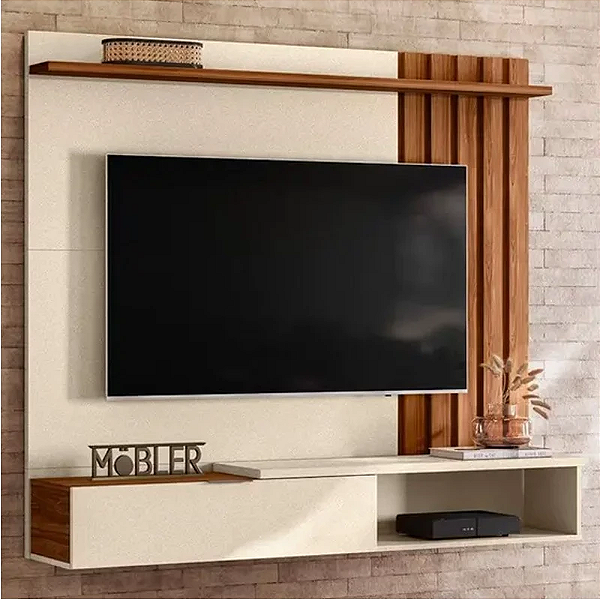 Painel Home Suspenso Vegas 65" Ripado