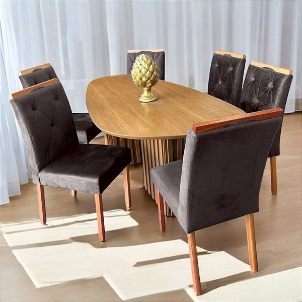 Mesa Isis 1,80m c/ cadeiras yasmin