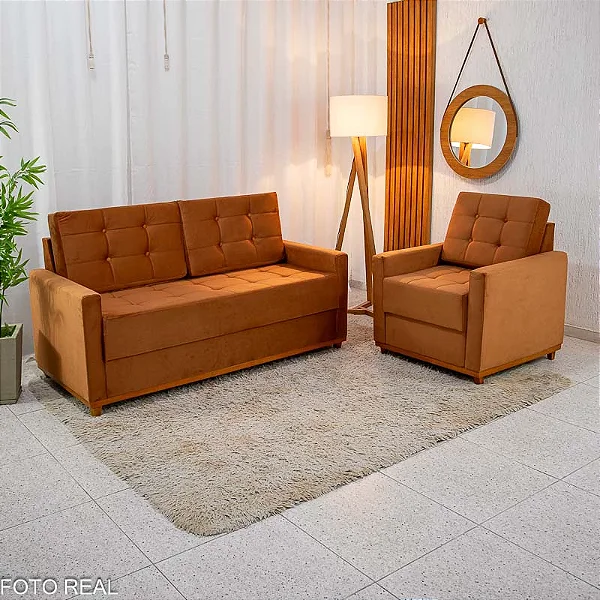 Conjunto Sofá Áustria + Poltrona Áustria