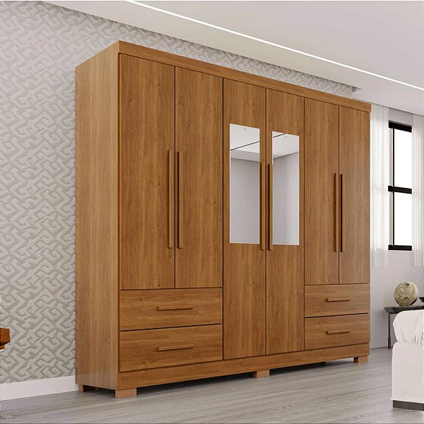 Roupeiro Guarda-roupa Texas c/ espelho 1,80m - Sallêto