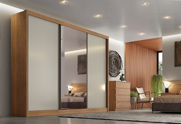 Roupeiro Guarda-Roupa Diamond 2,41m 100% MDF