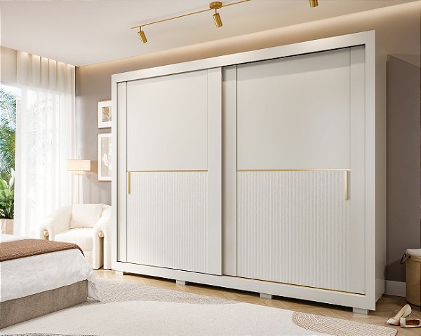 Roupeiro Guarda-Roupa Clarice 2,69m - 100% MDF