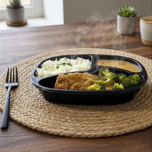 Suíno empanado com brócolis