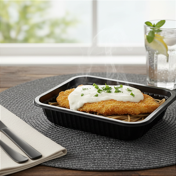 Espaguete com filé de frango