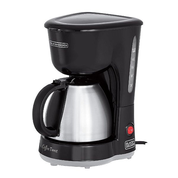 Cafeteira Elétrica Black Decker CM15 Jarra em Inox 750ml Porta Filtro Removível 127V