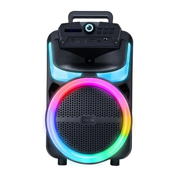 Caixa de Som Multilaser Pulse Burst SP402E 250W RMS Bluetooth USB AUX FM 8 Polegadas