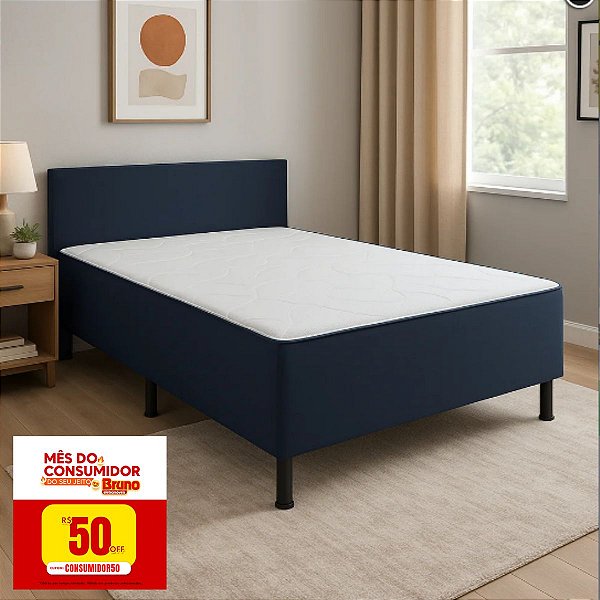 Cama Box Casal Conjugado Unipremium Polar D28 138x188x40cm