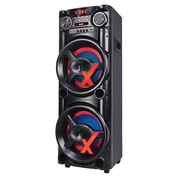 Caixa de Som Amvox Amplificada ACA 1900 New X SFM- 1900W RMS, Bluetooth, Equalizador, USB