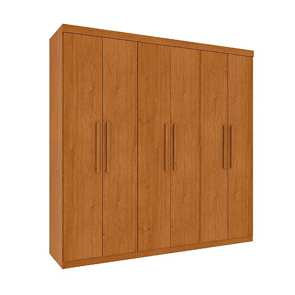 Guarda Roupa Tcil Lagos 6 Portas e 4 Gavetas 2,17m x 2,19m x 0,46m Cinamomo