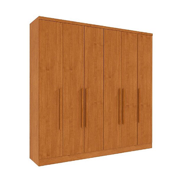 Guarda Roupa Tcil Veneza 6 Portas e 4 Gavetas 2,34m x 2,39m x 0,55m Cinamomo