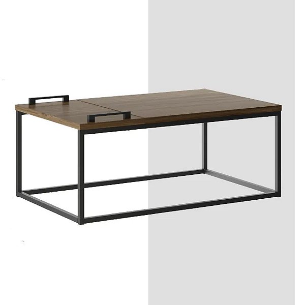 Mesa de Centro Sala de Estar 1346 Carraro Legno Preto Fosco