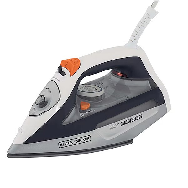 Ferro de Passar Roupa BLACK+DECKER com Vaporizador, Sistema Antigotejamento, Modelo FX3100, 110V