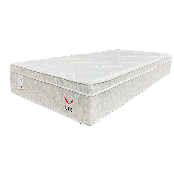 Colchão Plumatex Lis Solteiro Pocket  0,88m x 1,88m x 0,25m Molas Ensacadas