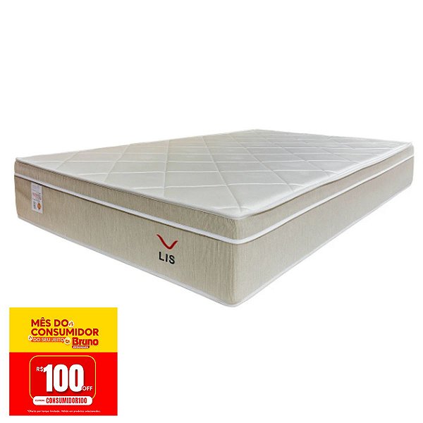 Colchão Casal Plumatex Smart Lis Pocket Molas ensacadas 138x188x30cm