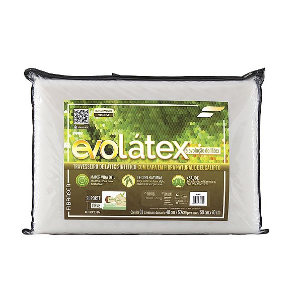 Travesseiro Fibrasca Evolatex Alto 40cm x 60cm x 16cm