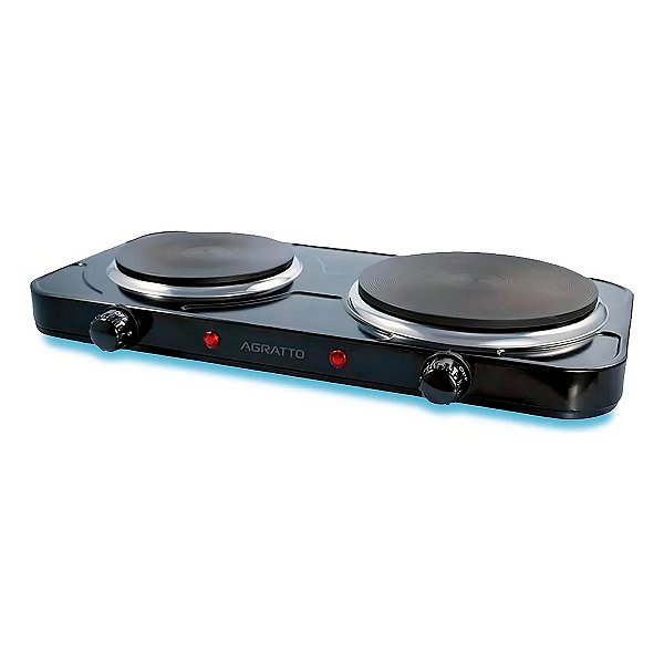 Fogão de MEsa Elétrico Agratto FMP-01 2 Pratos 2500W 127v Preto