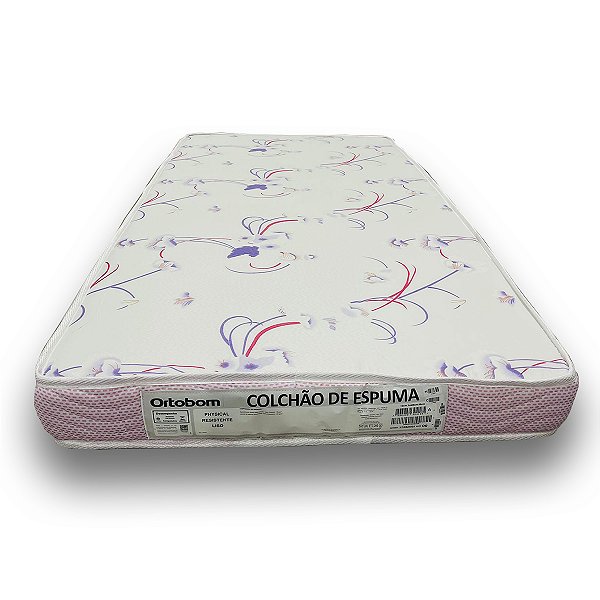 Colchão Ortobom D20 Physical Resistente Liso Solteiro 0,88m x 1,88m x 0,12m