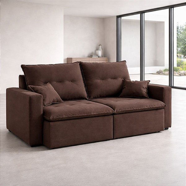 Sofá Cama Flash Londres 2m Marrom
