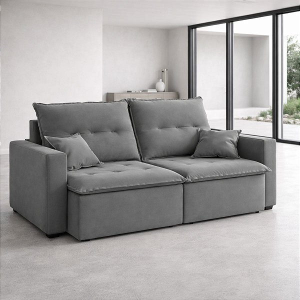 Sofá Cama Flash Londres 2m Cinza