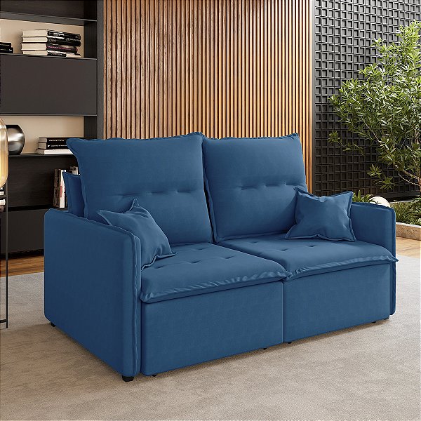 Sofá Cama Flash Londres 2m Azul