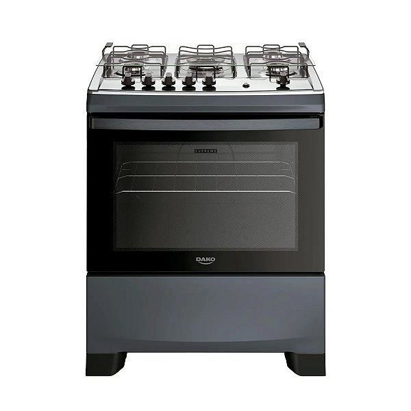 Fogão Dako Supreme 5 Bocas com Mesa Inox Titanium