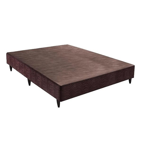 Base Ortobom Sommier Casal 1,38m x 1,88m x 0,30m Camurça Marrom