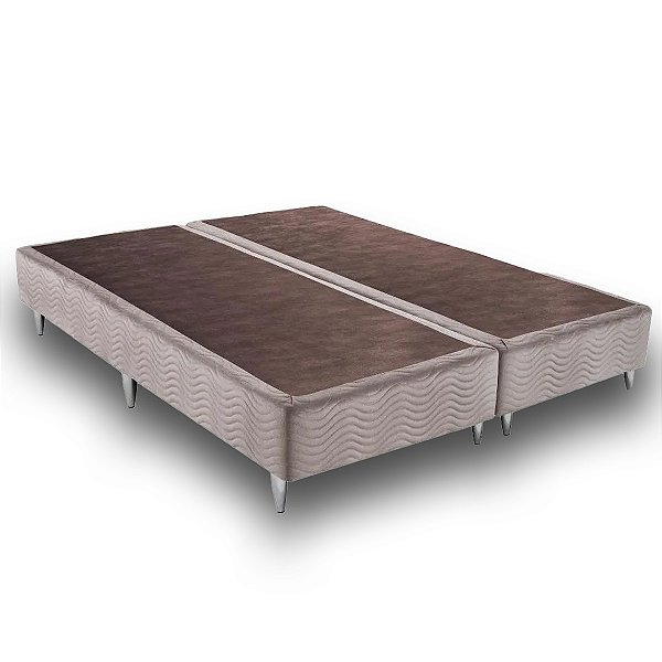 Base Ortobom Sommier Queen 1,58m x 1,98m x 0,30m Camurça Bege