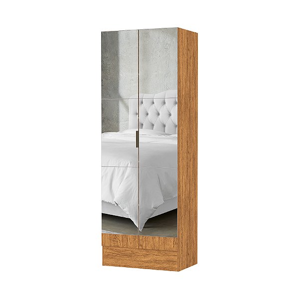 Armário Multiuso Carioca Premium 2 Portas 1,80m x 0,54m com Espelho Cinamomo