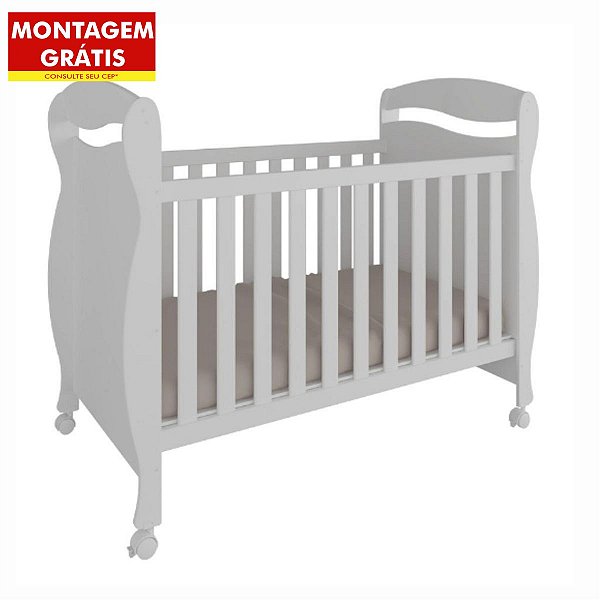 Berço Peroba Junior 3 Alturas 2 em 1 Branco