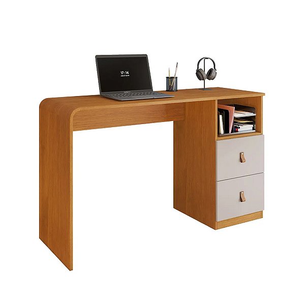 Escrivaninha JCM Alice 1,27m x 0,76m Cinamomo com Off White