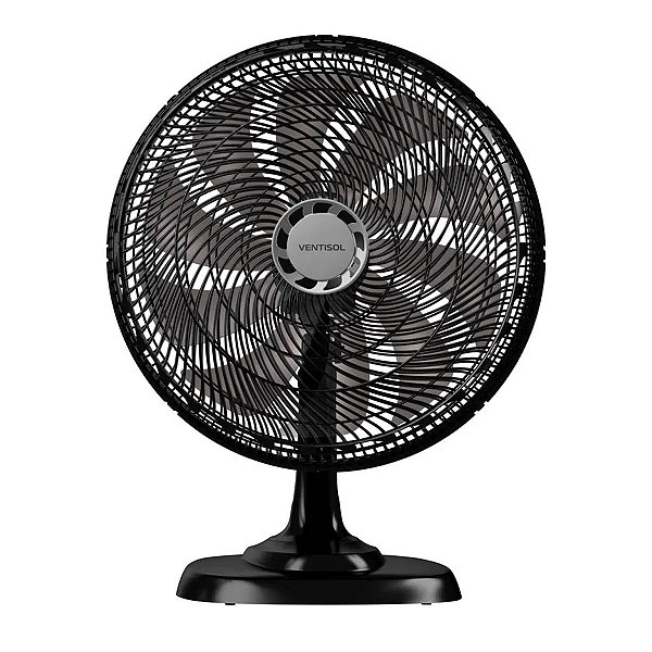 Ventilador de Mesa Ventisol Turbo 50cm 10 Pás Preto e Cinza 127v