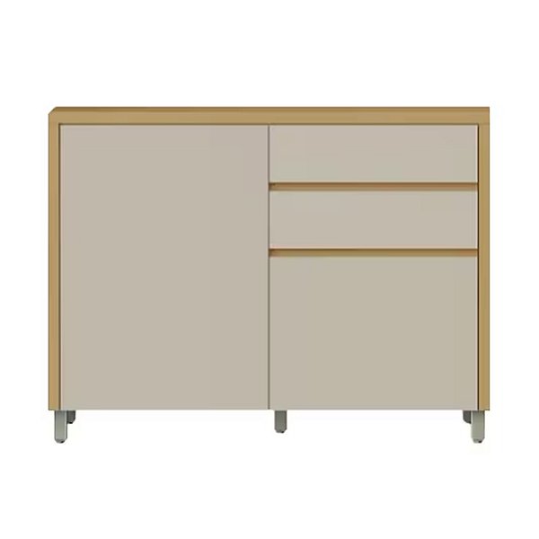 Balcão Nesher Condessa 1,20m 1 Porta Carvalho com Greige