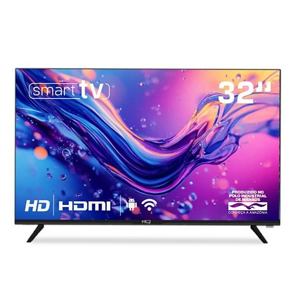 Smart TV HQ 32'' HD HQS32NKHM Android Borda Infinita Slim