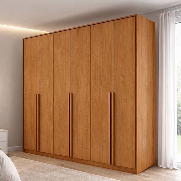 Guarda Roupas Tcil Master 6 Portas 2,01m x 2,24m x 0,46m Cinamomo